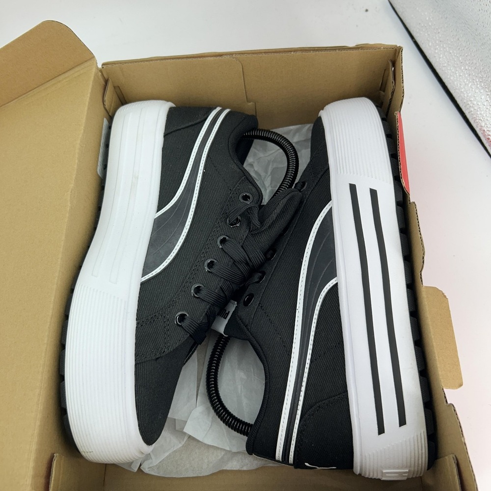 PUMA Kaia 2.0 CV Shoes Womens Size 8 Black Canvas‎ Platform SoftFoam+ Sneakers - Picture 7 of 15